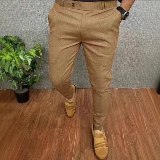 Męskie spodnie eleganckie slim fit – nowoczesny krój, komfort noszenia, uniwersalne