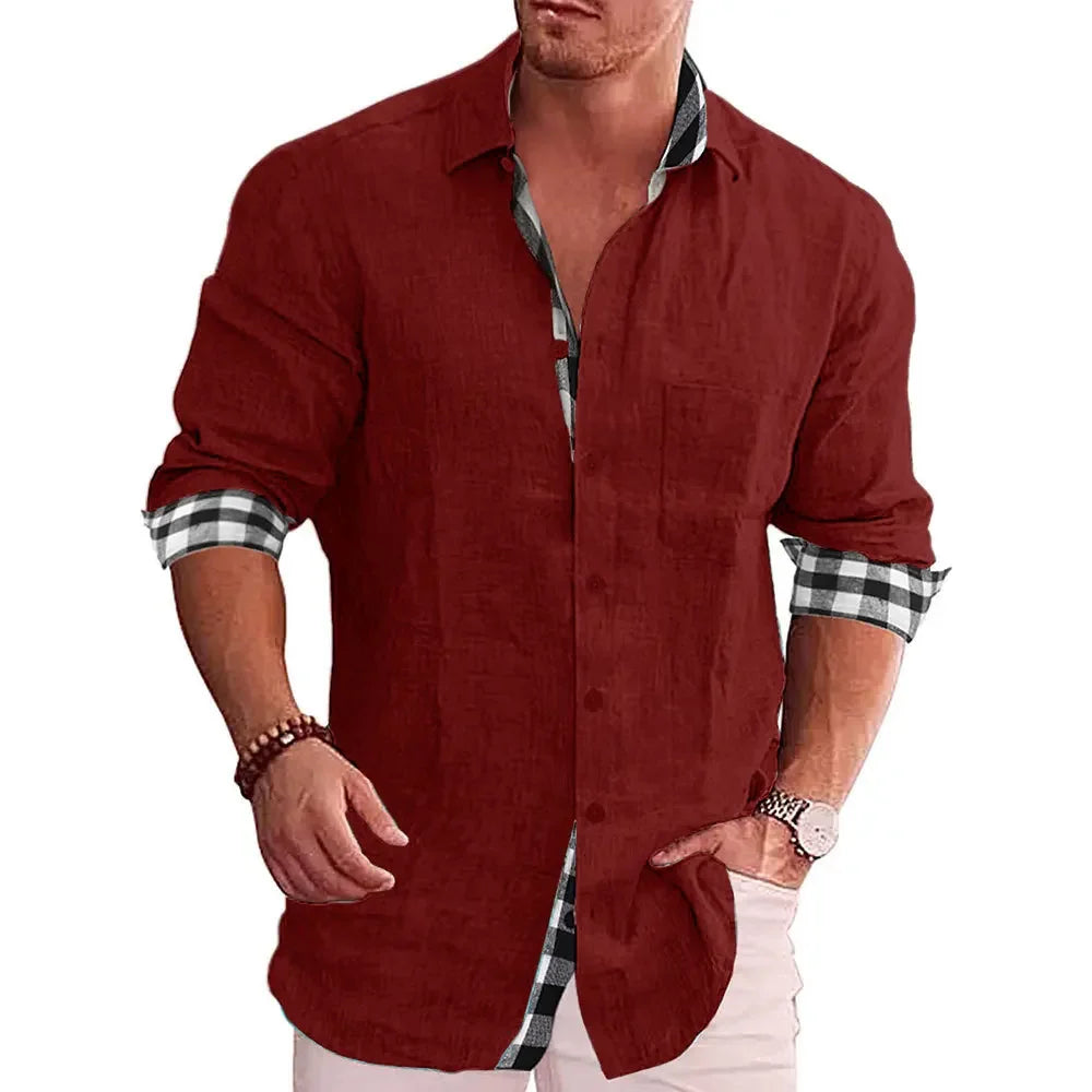 Męska koszula casual slim fit – elegancka koszula na co dzień