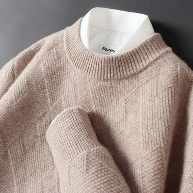 Sweter męski kaszmirowy – klasyczny, miękki, oddychający, premium jakość