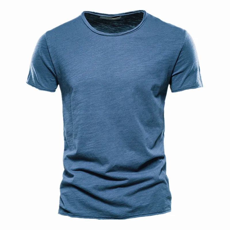 Męski t-shirt bawełniany – klasyczna koszulka basic oddychająca