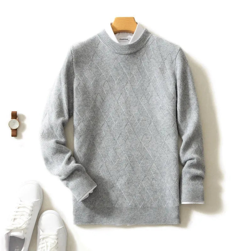 Sweter męski kaszmirowy – klasyczny, miękki, oddychający, premium jakość