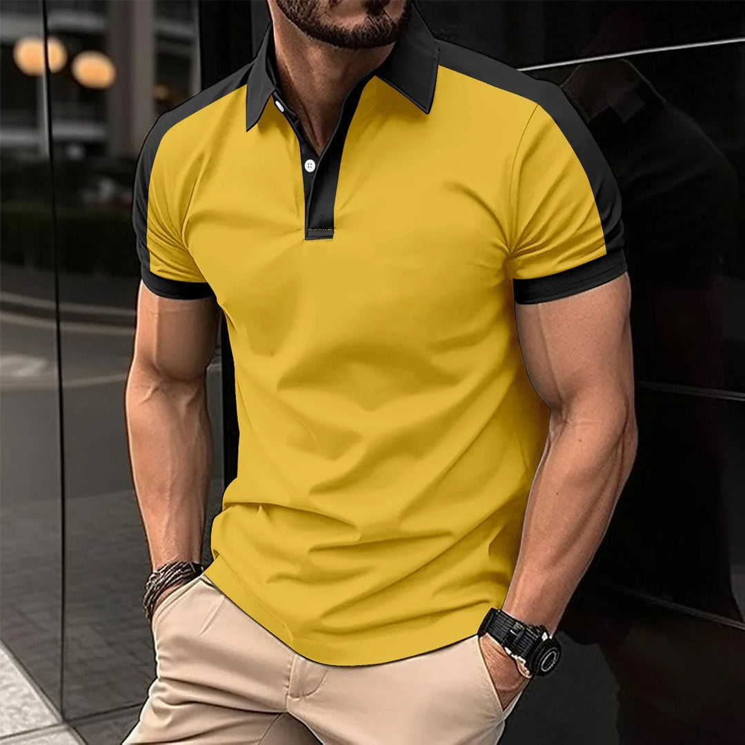 Męska koszulka polo slim fit – elegancka, oddychająca