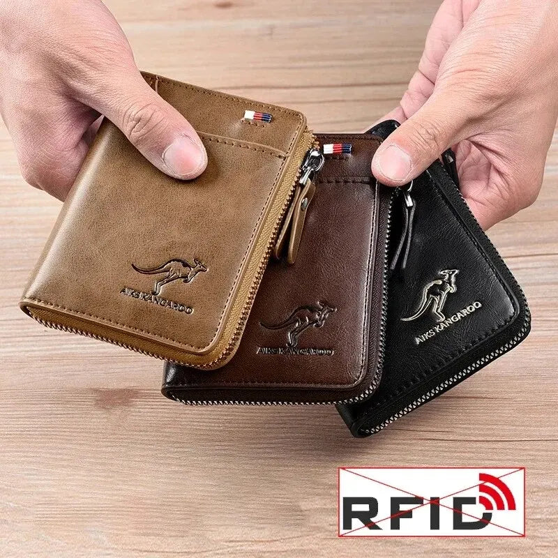 Męski portfel skórzany z ochroną RFID – kompaktowy, bezpieczny i funkcjonalny