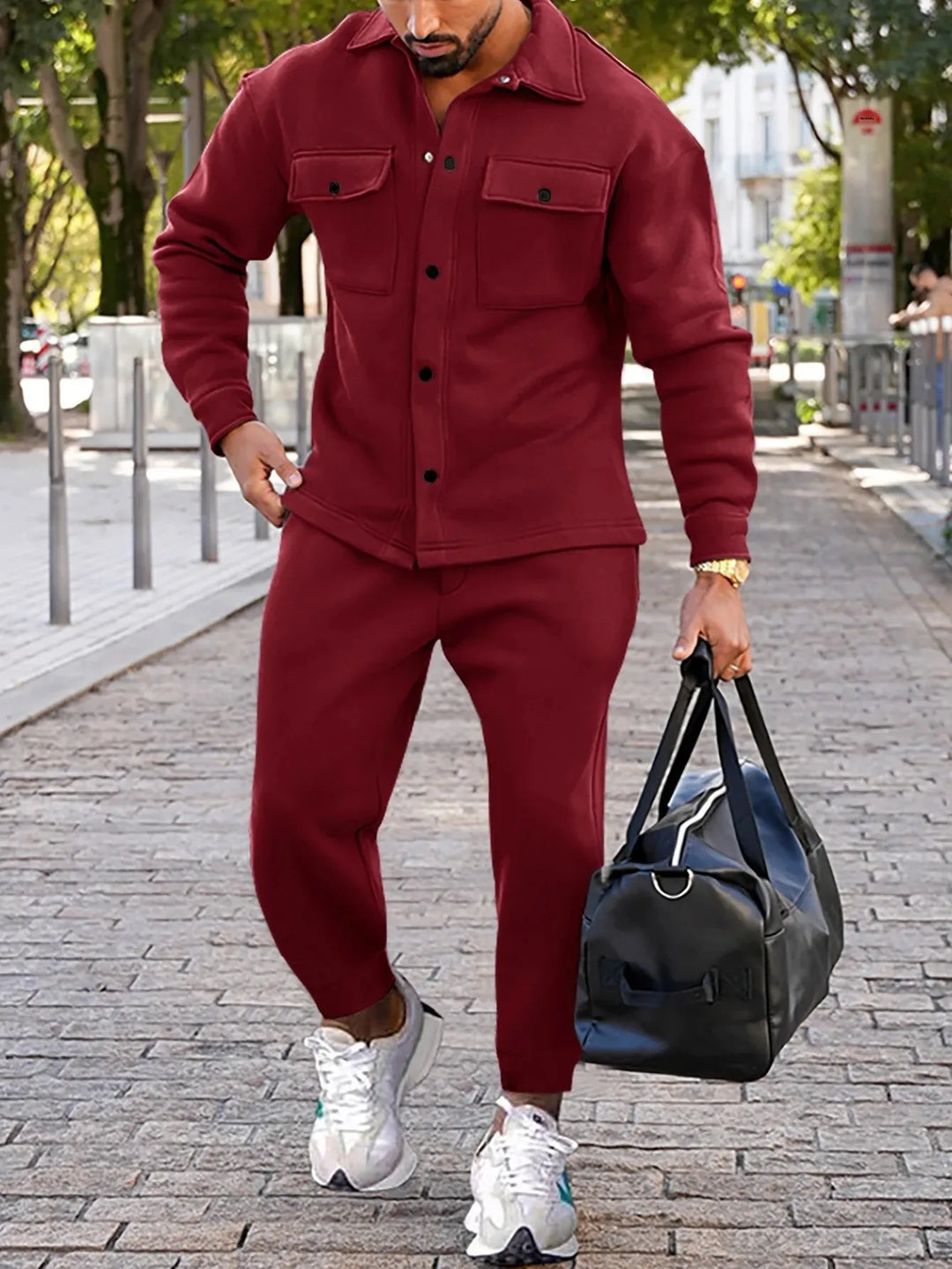 Męski zestaw sportowy – bluza i spodnie treningowe