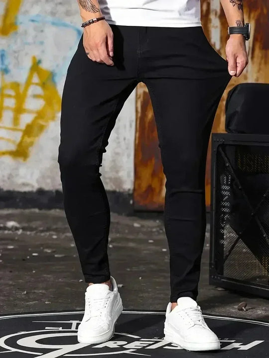 Spodnie męskie jeans slim fit – elastyczne, dopasowane, komfortowe na co dzień