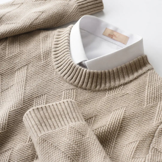 Sweter męski kaszmirowy – klasyczny, miękki, oddychający, premium jakość