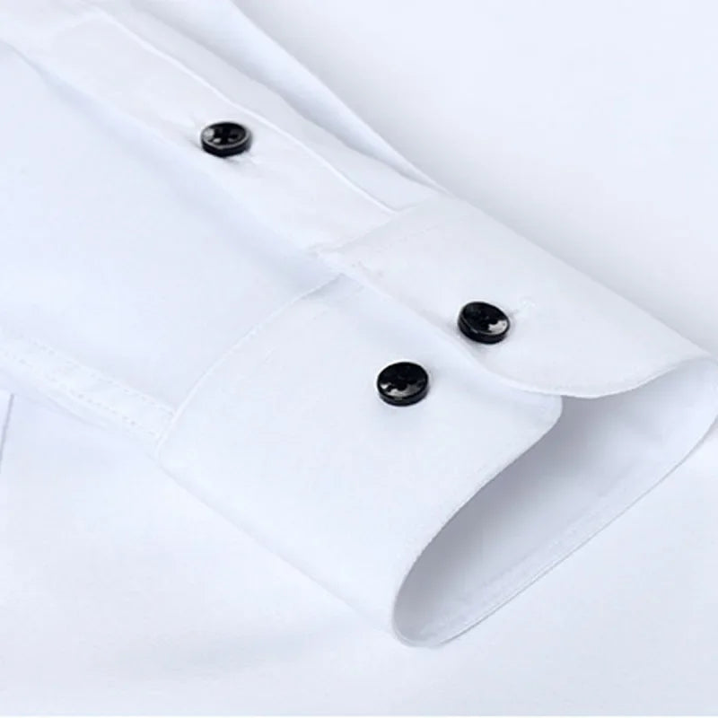 Męska koszula bez zagnieceń slim fit – elastyczna koszula biznesowa easy care