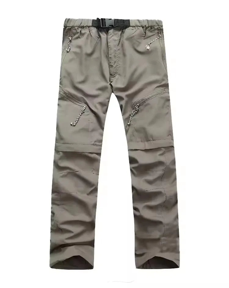 Męskie spodnie outdoorowe 2w1 – odpinane nogawki, szybkoschnące, trekkingowe