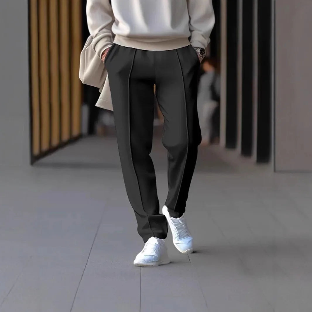 Spodnie męskie eleganckie – dopasowane, elastyczne, styl smart casual