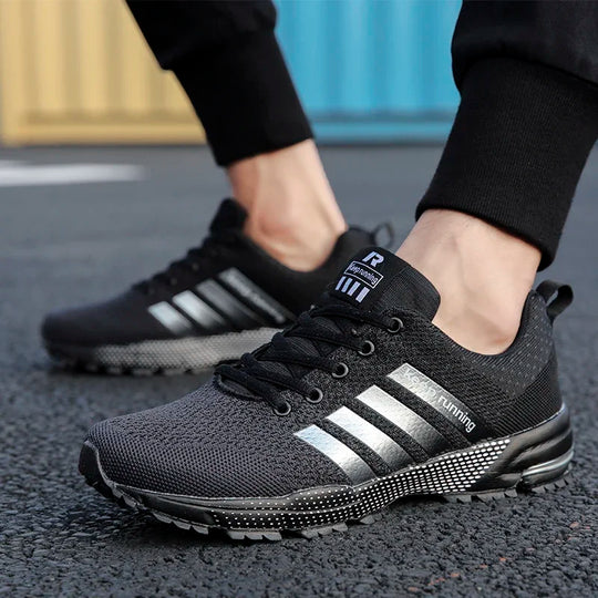 Męskie buty sportowe do biegania – lekkie sneakersy z oddychającą siateczką i amortyzacją