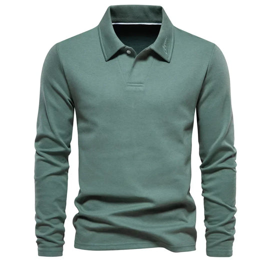 Męska koszulka polo z długim rękawem – elegancka, wygodna i uniwersalna