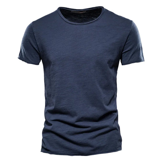 Męski t-shirt bawełniany – klasyczna koszulka basic oddychająca