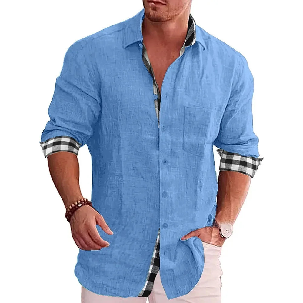 Męska koszula casual slim fit – elegancka koszula na co dzień