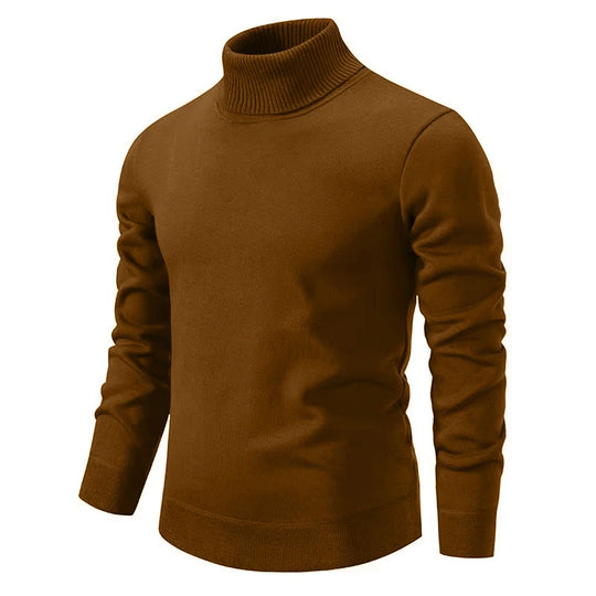 Męski golf z wełny – elegancki sweter z długim rękawem