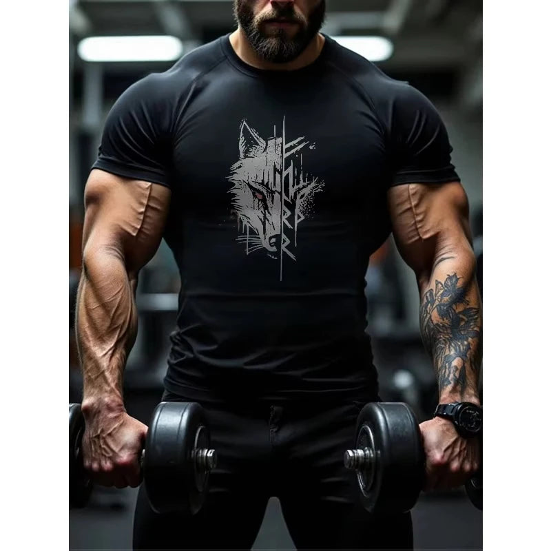 Męski t-shirt bawełniany z nadrukiem – stylowa koszulka casual