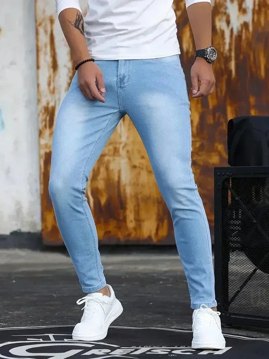 Spodnie męskie jeans slim fit – elastyczne, dopasowane, komfortowe na co dzień
