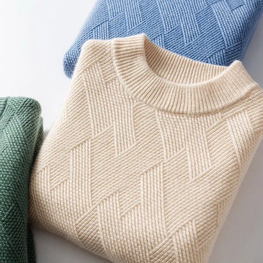 Sweter męski kaszmirowy – klasyczny, miękki, oddychający, premium jakość