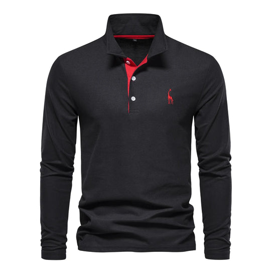 Męska koszulka polo z długim rękawem – elegancki styl i komfort na każdą okazję