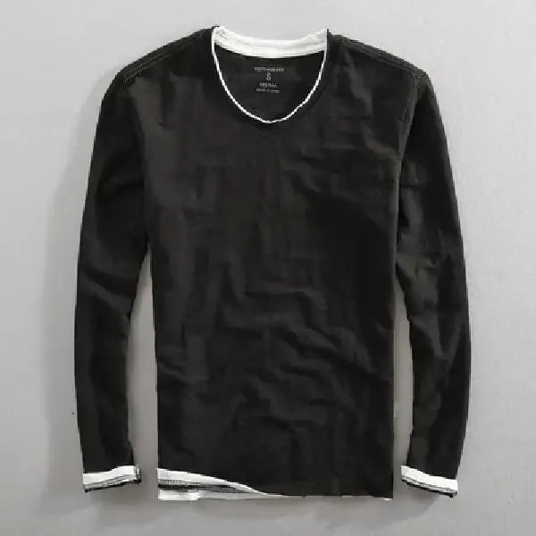 Męska koszulka longsleeve z dekoltem V – klasyczna i wygodna na co dzień