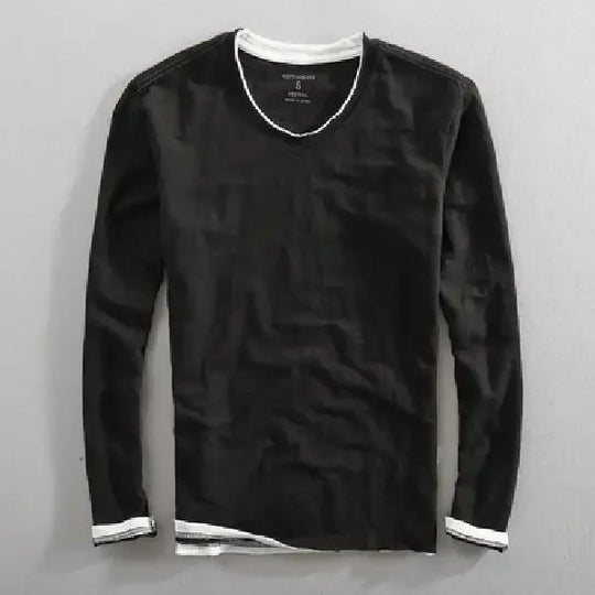 Męska koszulka longsleeve z dekoltem V – klasyczna i wygodna na co dzień