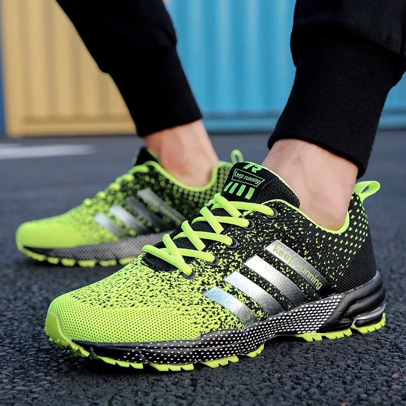 Męskie buty sportowe do biegania – lekkie sneakersy z oddychającą siateczką i amortyzacją