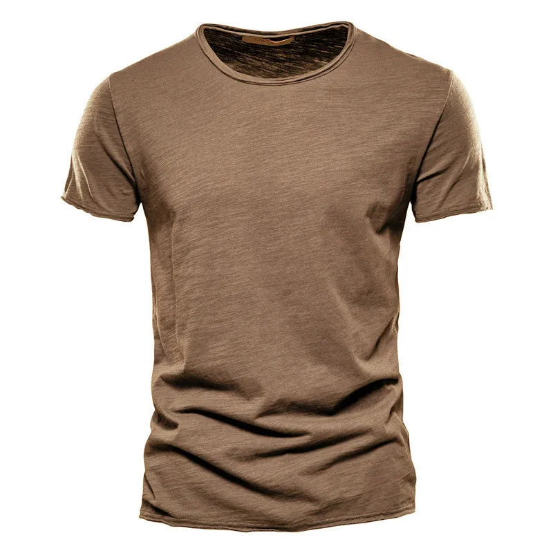 Męski t-shirt bawełniany – klasyczna koszulka basic oddychająca