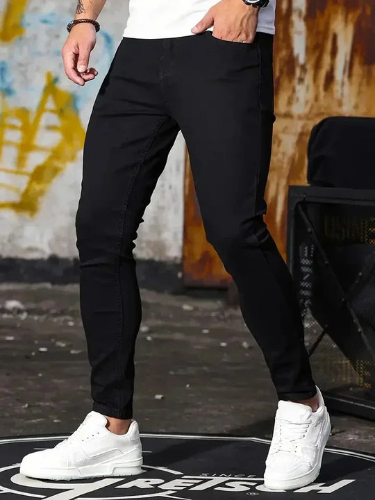 Spodnie męskie jeans slim fit – elastyczne, dopasowane, komfortowe na co dzień