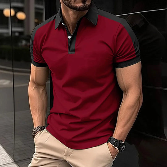 Męska koszulka polo slim fit – elegancka, oddychająca