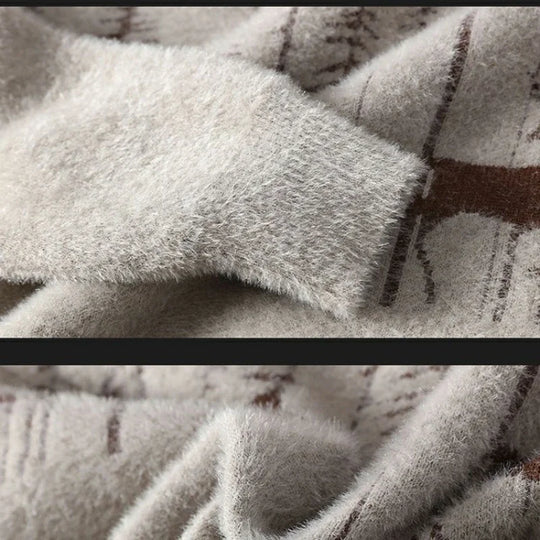 Męski sweter z motywem zimowym – ciepły, stylowy i wyjątkowo komfortowy