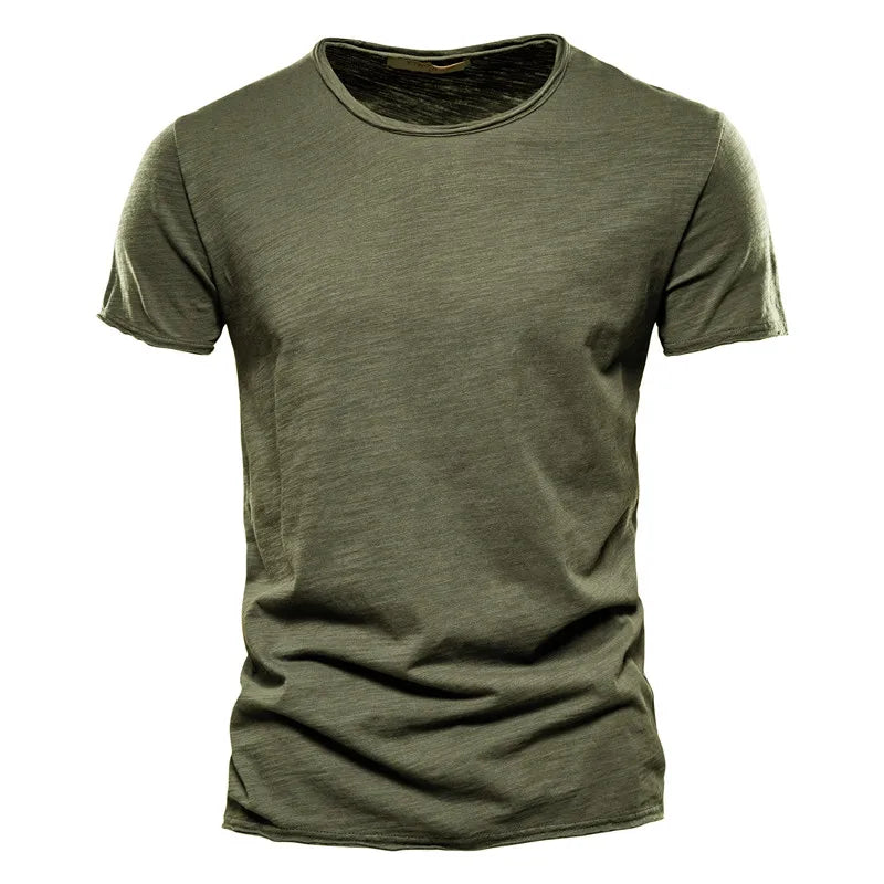 Męski t-shirt bawełniany – klasyczna koszulka basic oddychająca