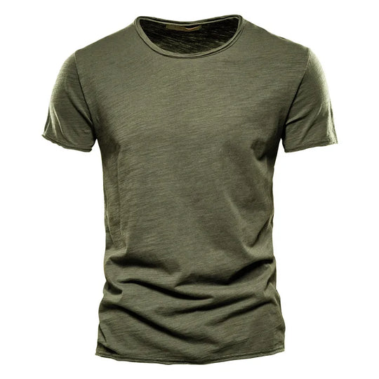 Męski t-shirt bawełniany – klasyczna koszulka basic oddychająca