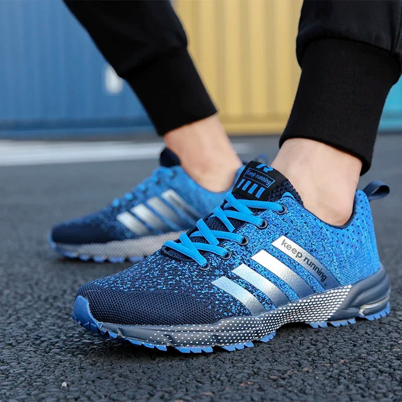 Męskie buty sportowe do biegania – lekkie sneakersy z oddychającą siateczką i amortyzacją