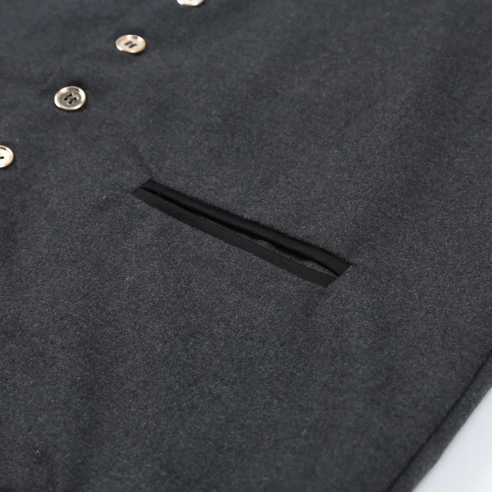 Męska kamizelka elegancka bezrękawnik na guziki – klasyczna kamizelka casual smart casual