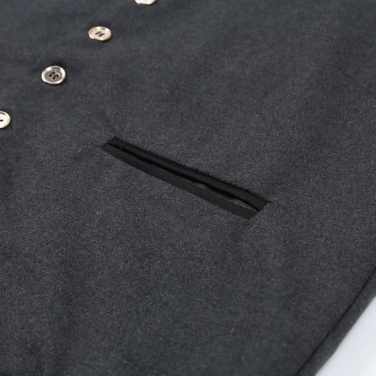 Męska kamizelka elegancka bezrękawnik na guziki – klasyczna kamizelka casual smart casual