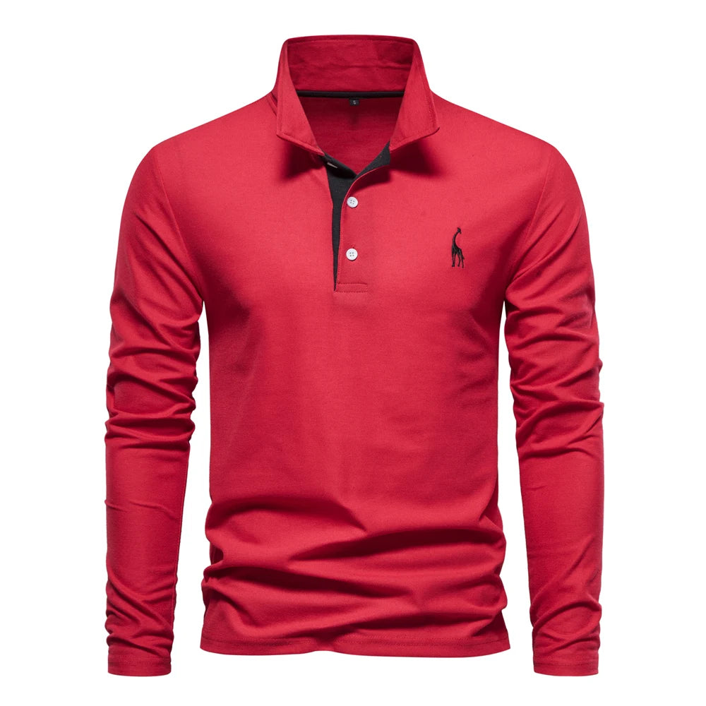 Męska koszulka polo z długim rękawem – elegancki styl i komfort na każdą okazję