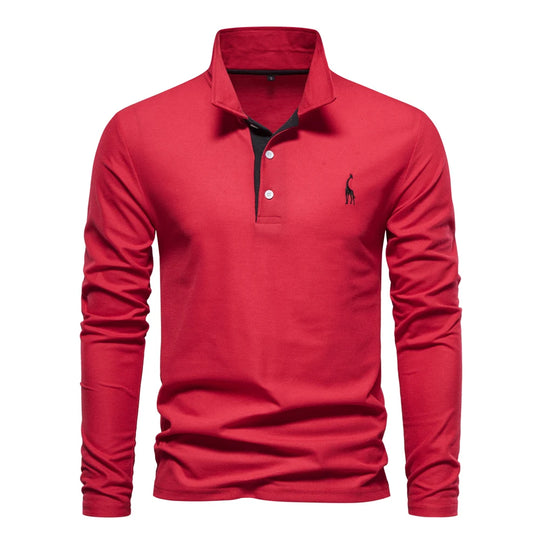 Męska koszulka polo z długim rękawem – elegancki styl i komfort na każdą okazję