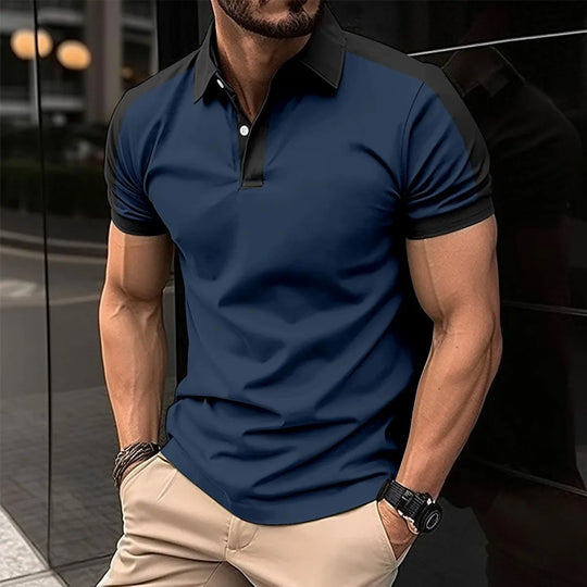 Męska koszulka polo slim fit – elegancka, oddychająca