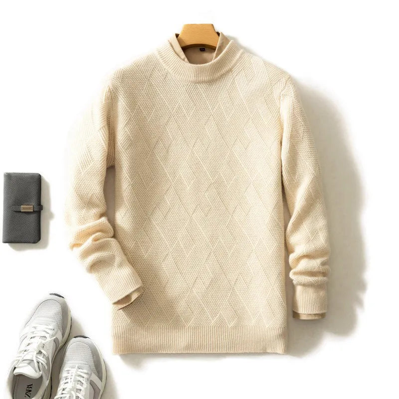 Sweter męski kaszmirowy – klasyczny, miękki, oddychający, premium jakość