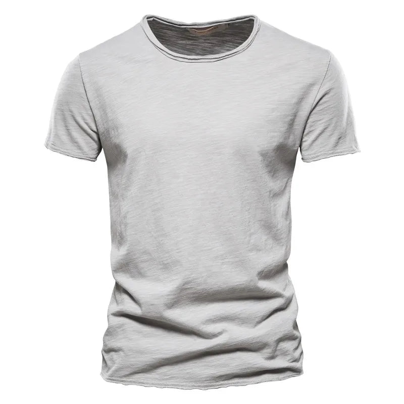 Męski t-shirt bawełniany – klasyczna koszulka basic oddychająca