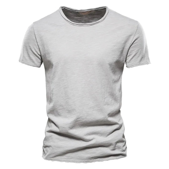 Męski t-shirt bawełniany – klasyczna koszulka basic oddychająca