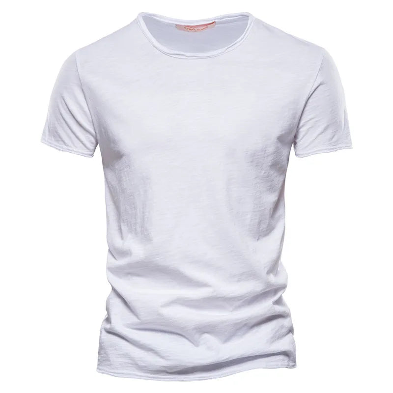 Męski t-shirt bawełniany – klasyczna koszulka basic oddychająca