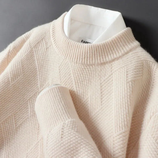 Sweter męski kaszmirowy – klasyczny, miękki, oddychający, premium jakość