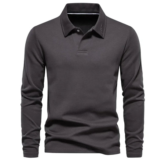 Męska koszulka polo z długim rękawem – elegancka, wygodna i uniwersalna