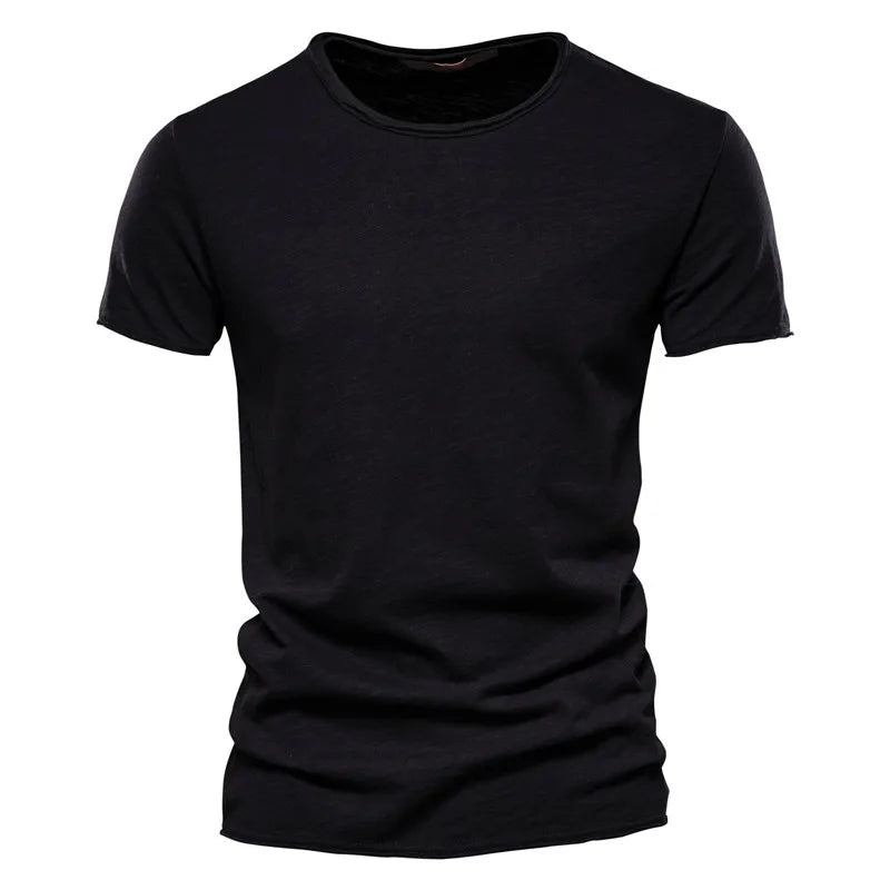 Męski t-shirt bawełniany – klasyczna koszulka basic oddychająca