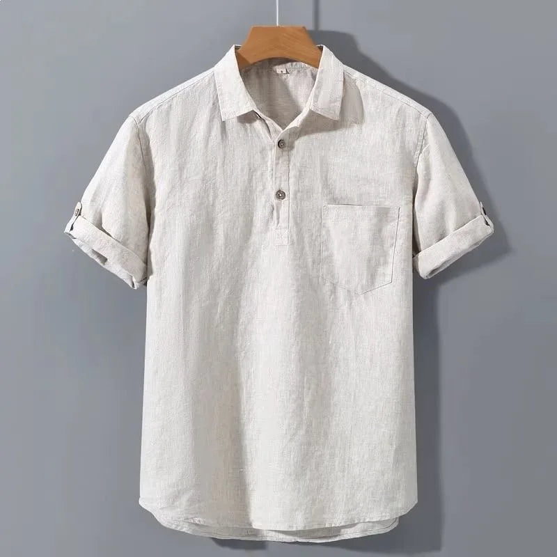 Męska koszulka polo lniana – lekka, oddychająca i stylowa