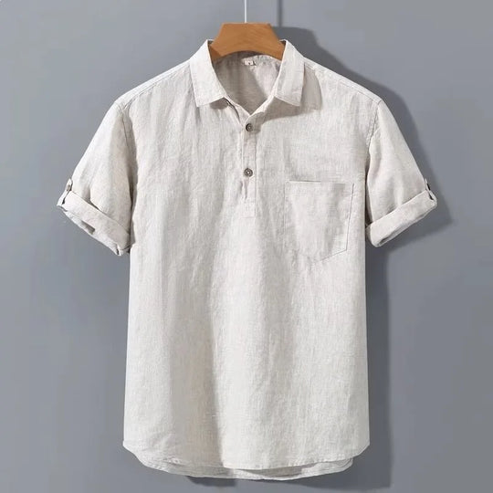 Męska koszulka polo lniana – lekka, oddychająca i stylowa