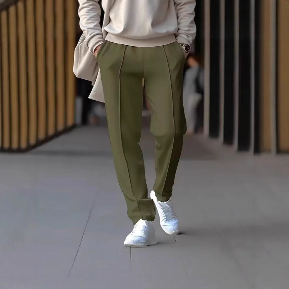 Spodnie męskie eleganckie – dopasowane, elastyczne, styl smart casual