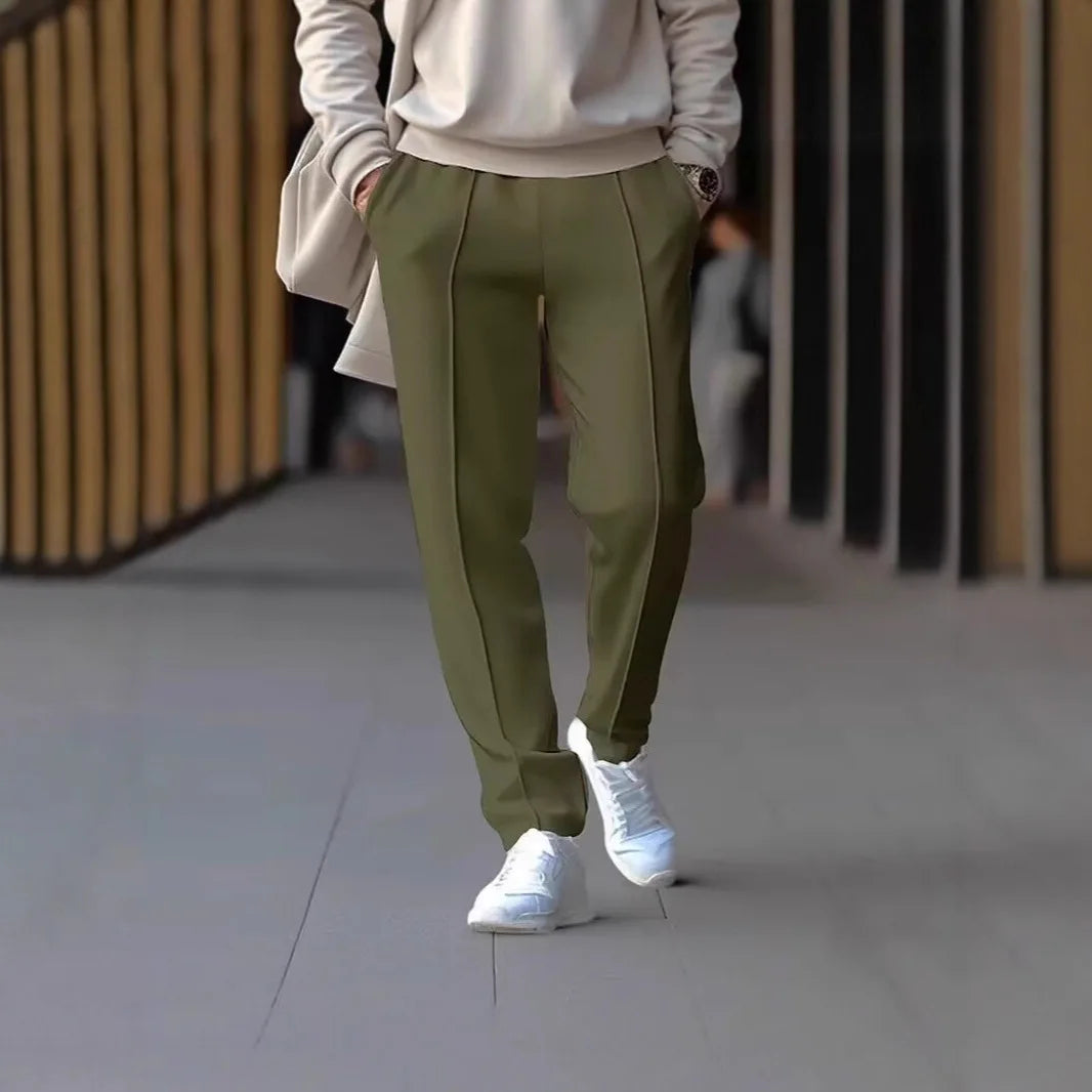 Spodnie męskie eleganckie – dopasowane, elastyczne, styl smart casual