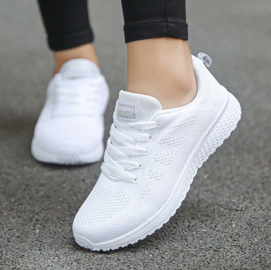 Damskie buty sportowe sneakersy z oddychającej siateczki – lekkie obuwie do biegania, spacerów i na co dzień
