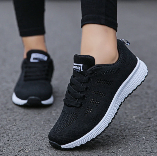 Damskie buty sportowe sneakersy z oddychającej siateczki – lekkie obuwie do biegania, spacerów i na co dzień